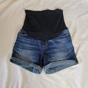 Liz Lange Maternity for Target Shorts XS 0/2 Blue Jean Denim Midi with panel